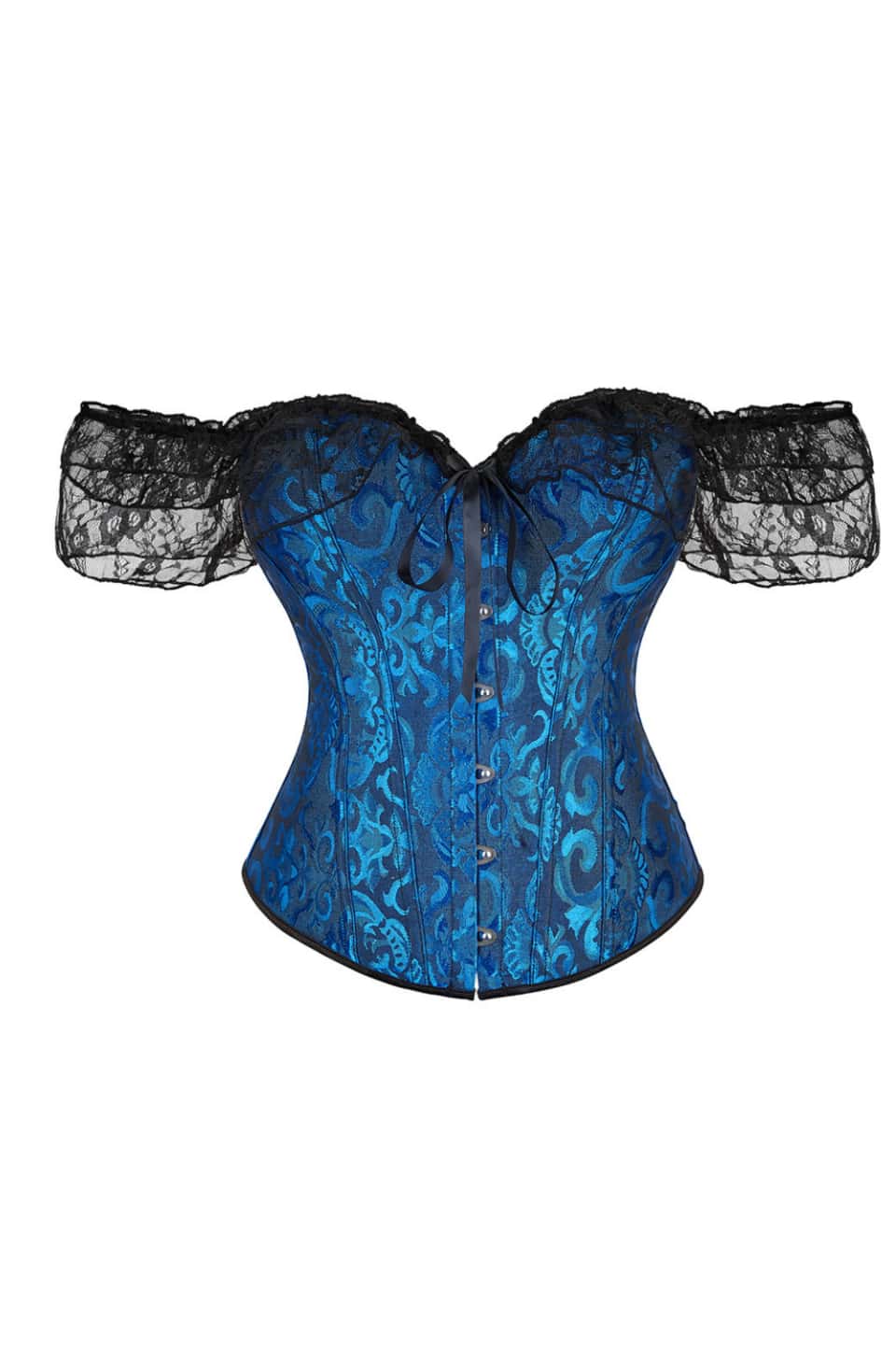 Black Off the Shoulder Purple Corset - Image 7