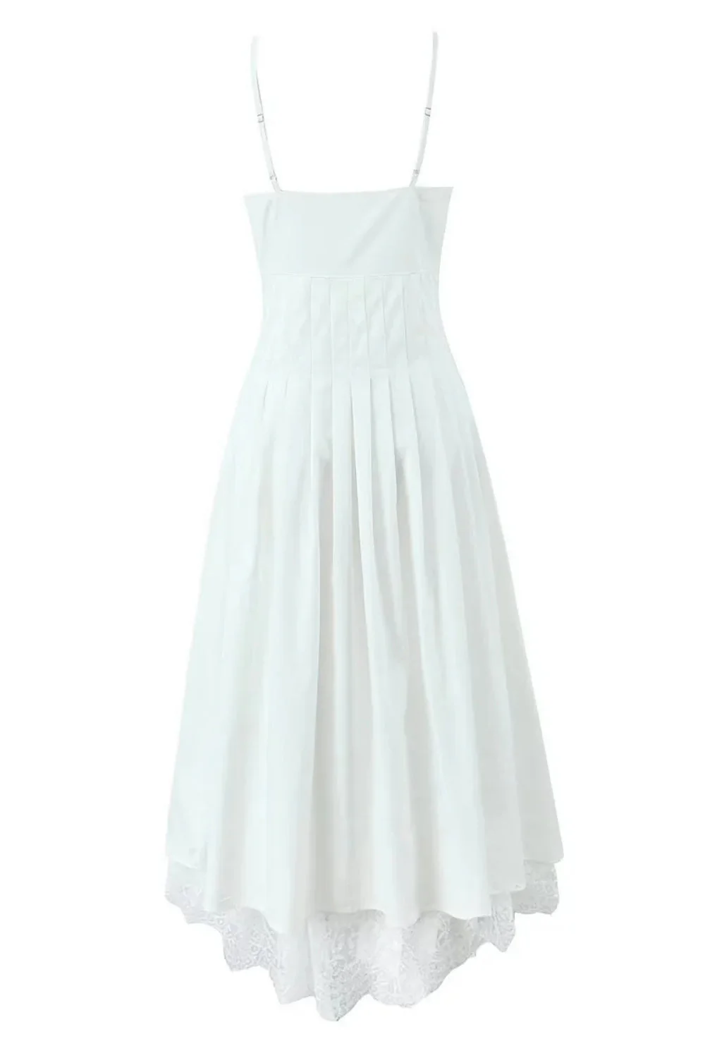 Black Straps Lace Stripe Button Long Party Dress - Image 6