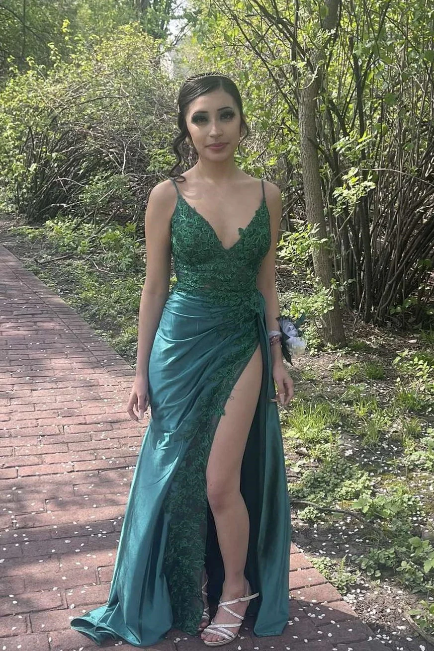 Wine Red Appliques Mermaid Long Formal Dress - Image 10