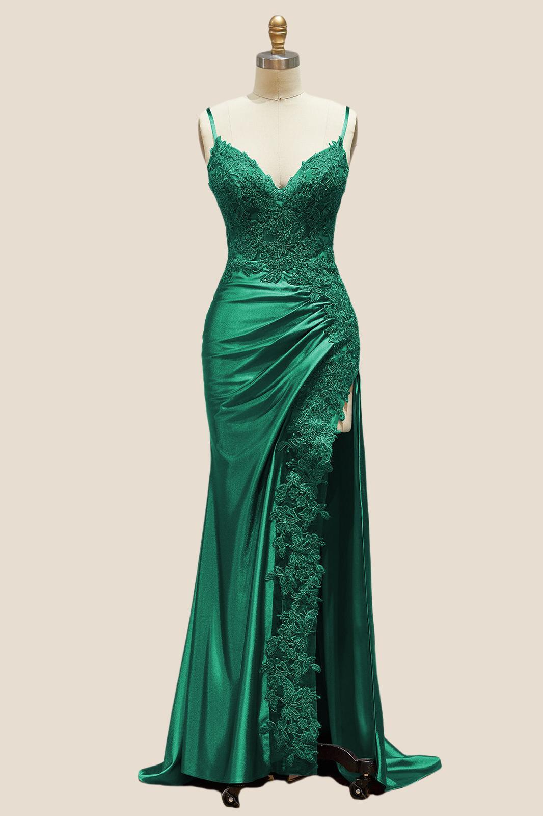 Wine Red Appliques Mermaid Long Formal Dress - Image 6
