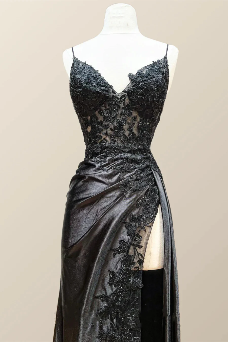 Wine Red Appliques Mermaid Long Formal Dress - Image 3