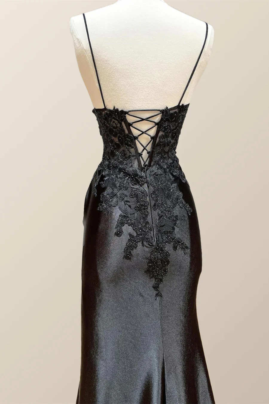 Wine Red Appliques Mermaid Long Formal Dress - Image 4