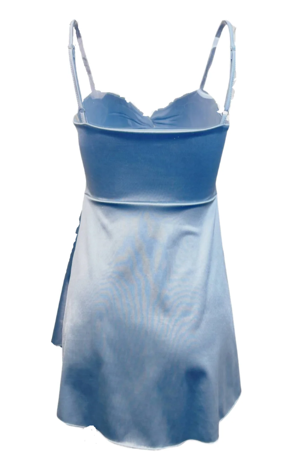 Blue Straps Twist Keyhole A-line Short Dress - Image 2