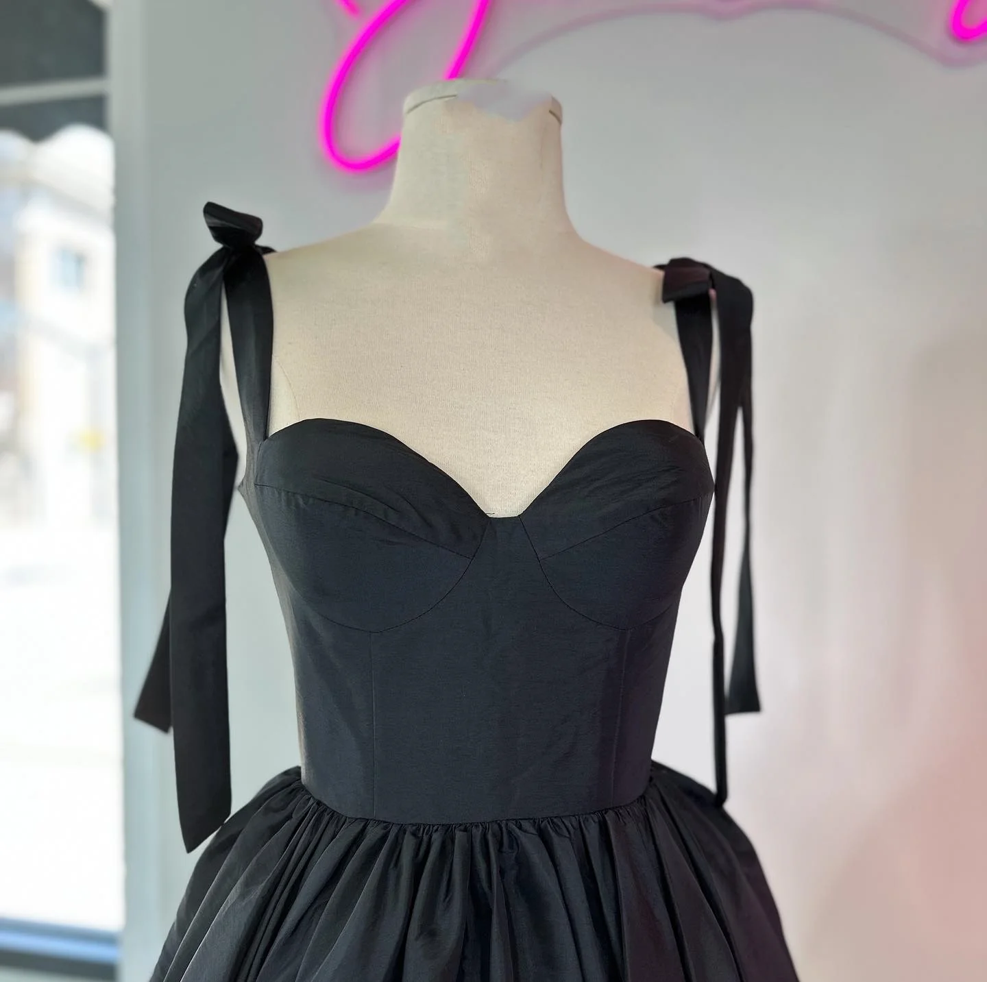 Bow Straps Pink A-line Short Princess Dress - Image 8