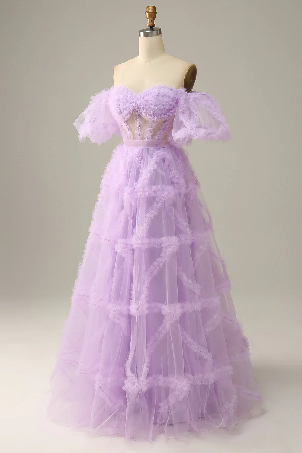 Fairytale Lavendere Off the Shoulder Princess Gown - Image 10