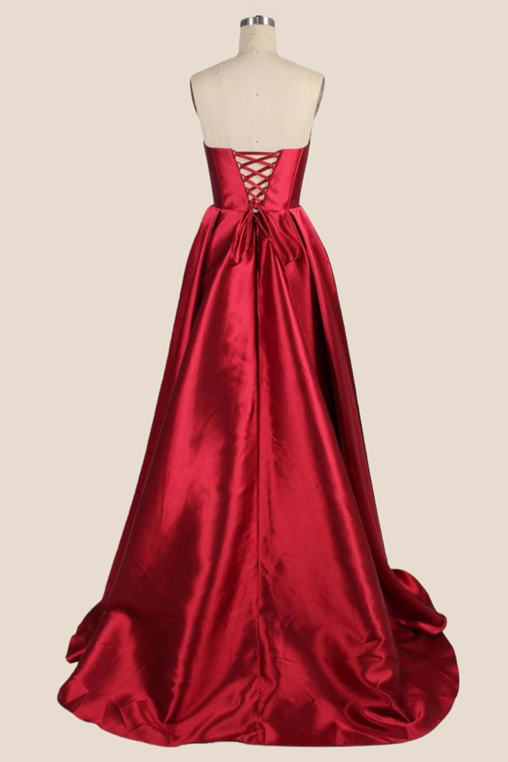 Cowl Neck Pink Satin A-line Formal Dress - Image 5