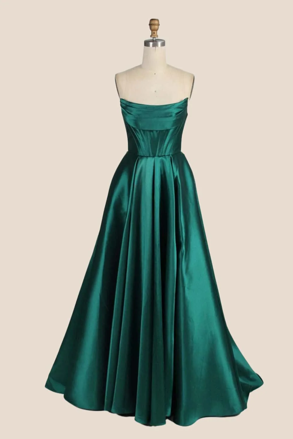 Cowl Neck Pink Satin A-line Formal Dress - Image 6
