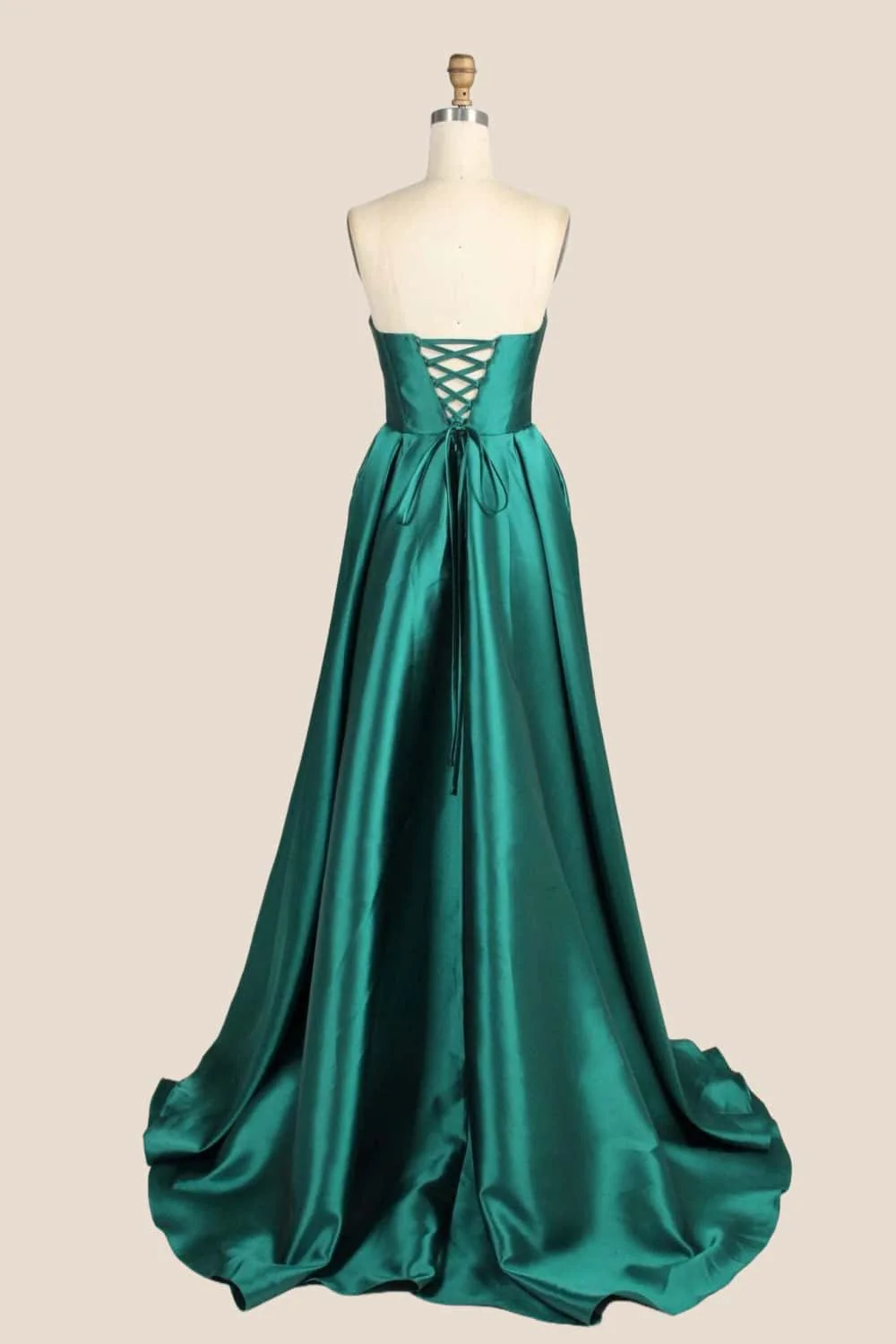 Cowl Neck Pink Satin A-line Formal Dress - Image 7
