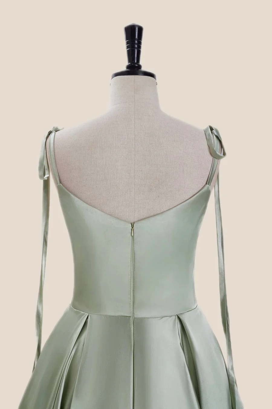Cowl Neck Sage Green Short Party Dress - Image 5