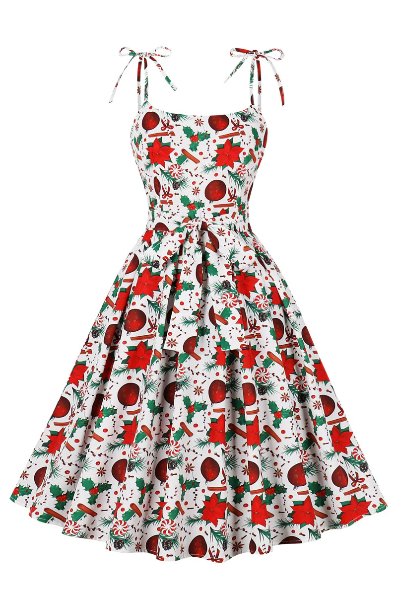 Cute A-line Christmas Short Dress - Image 4