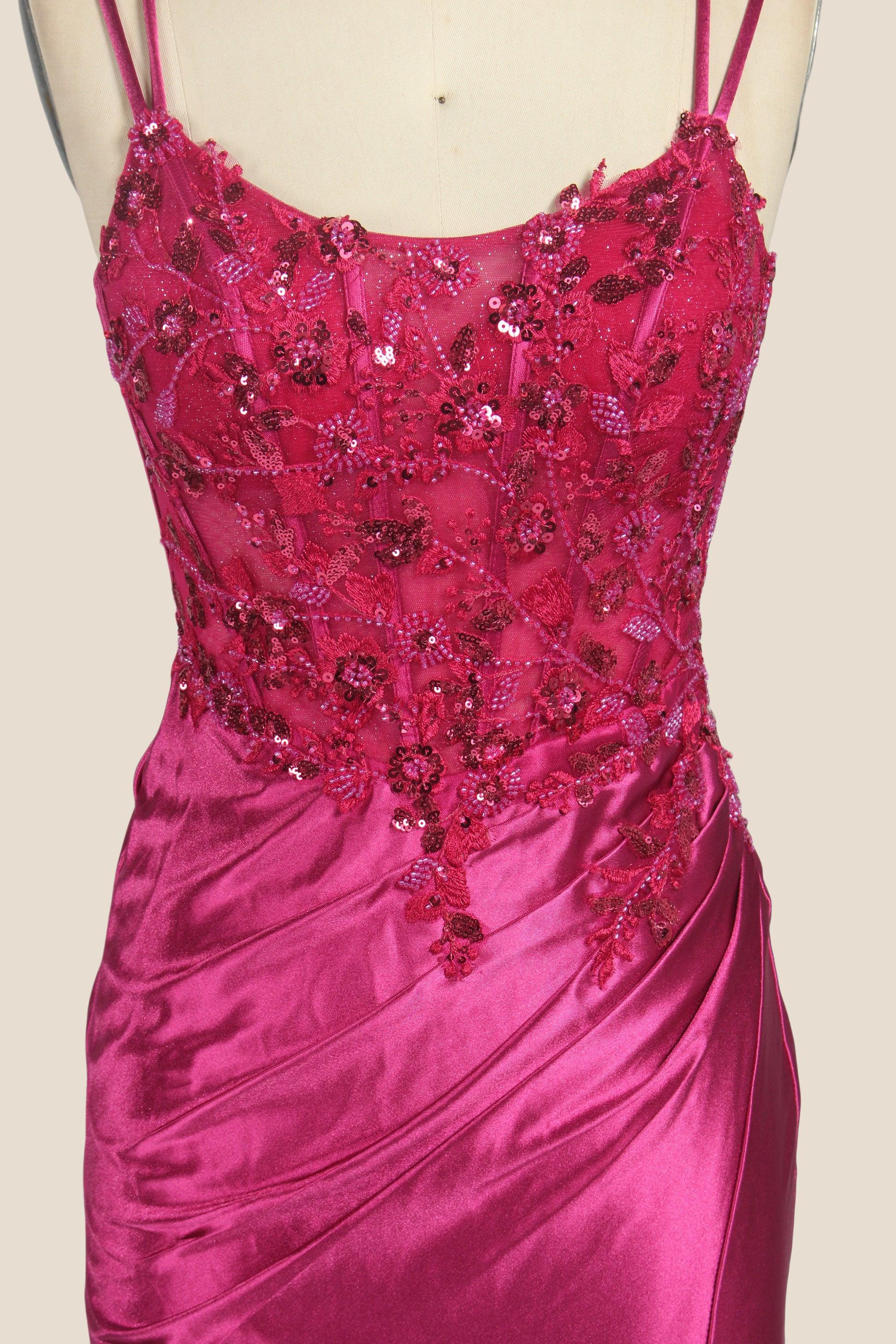 Double Straps Navy Blue Sequin Long Dress - Image 8