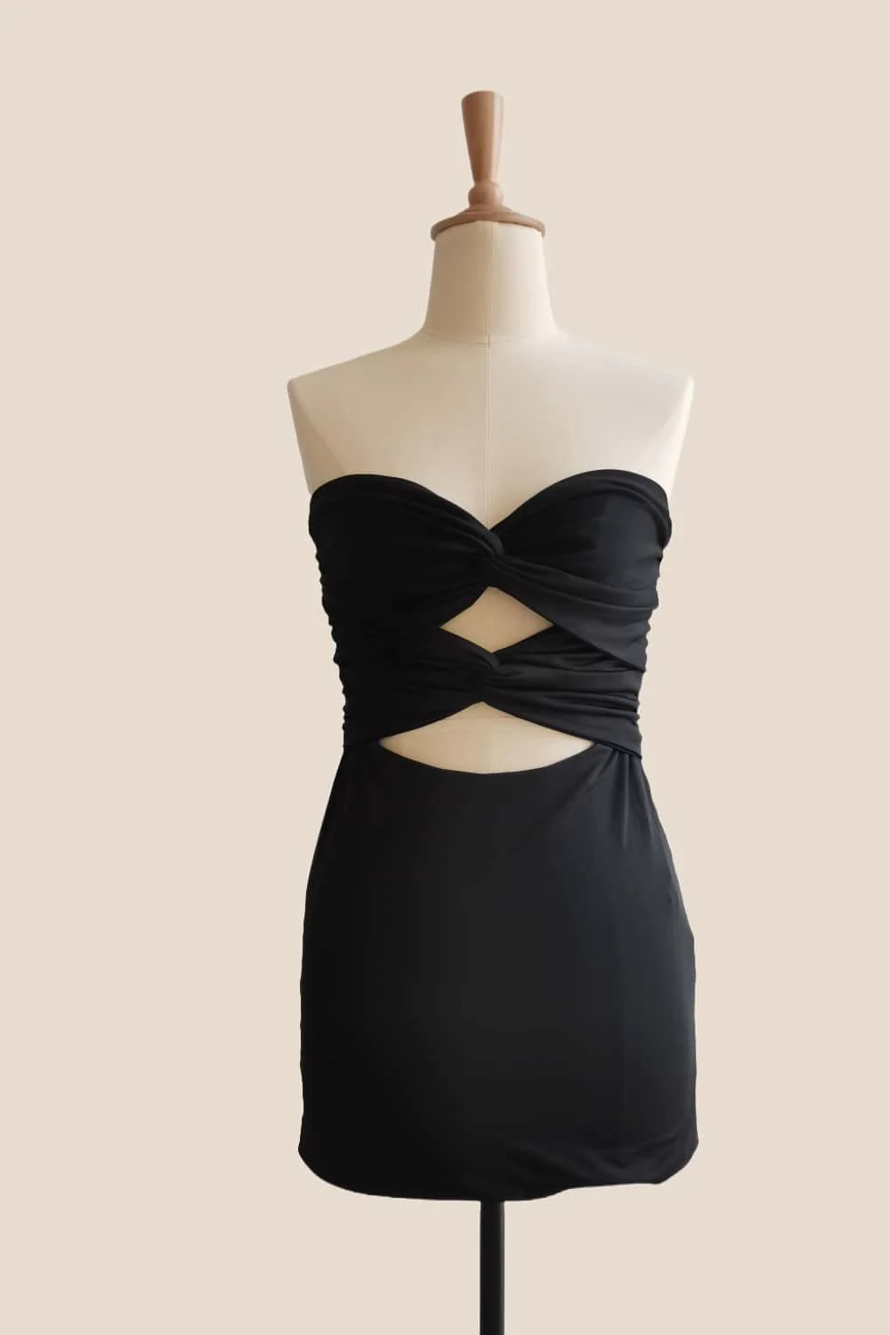 Double Twists Pink Fitted Mini Dress - Image 7