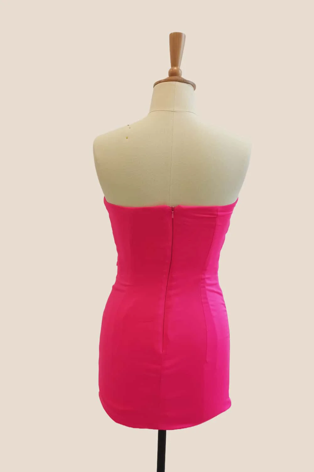 Double Twists Pink Fitted Mini Dress - Image 4