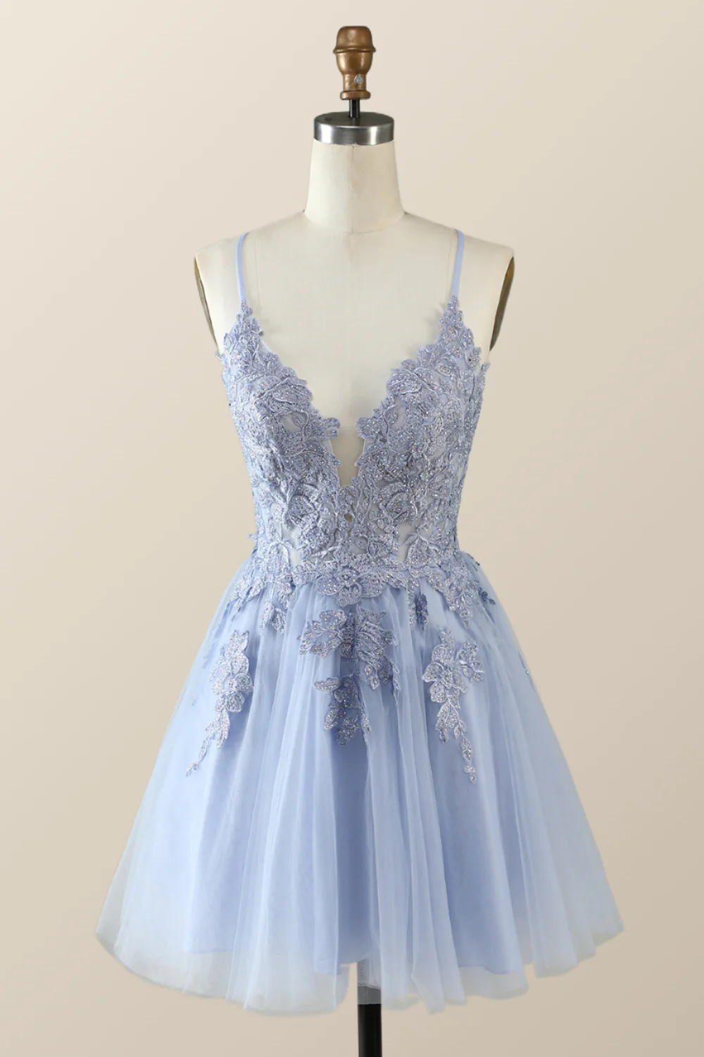 Emerald Green Appliques A-line Short Homecoming Dress - Image 8
