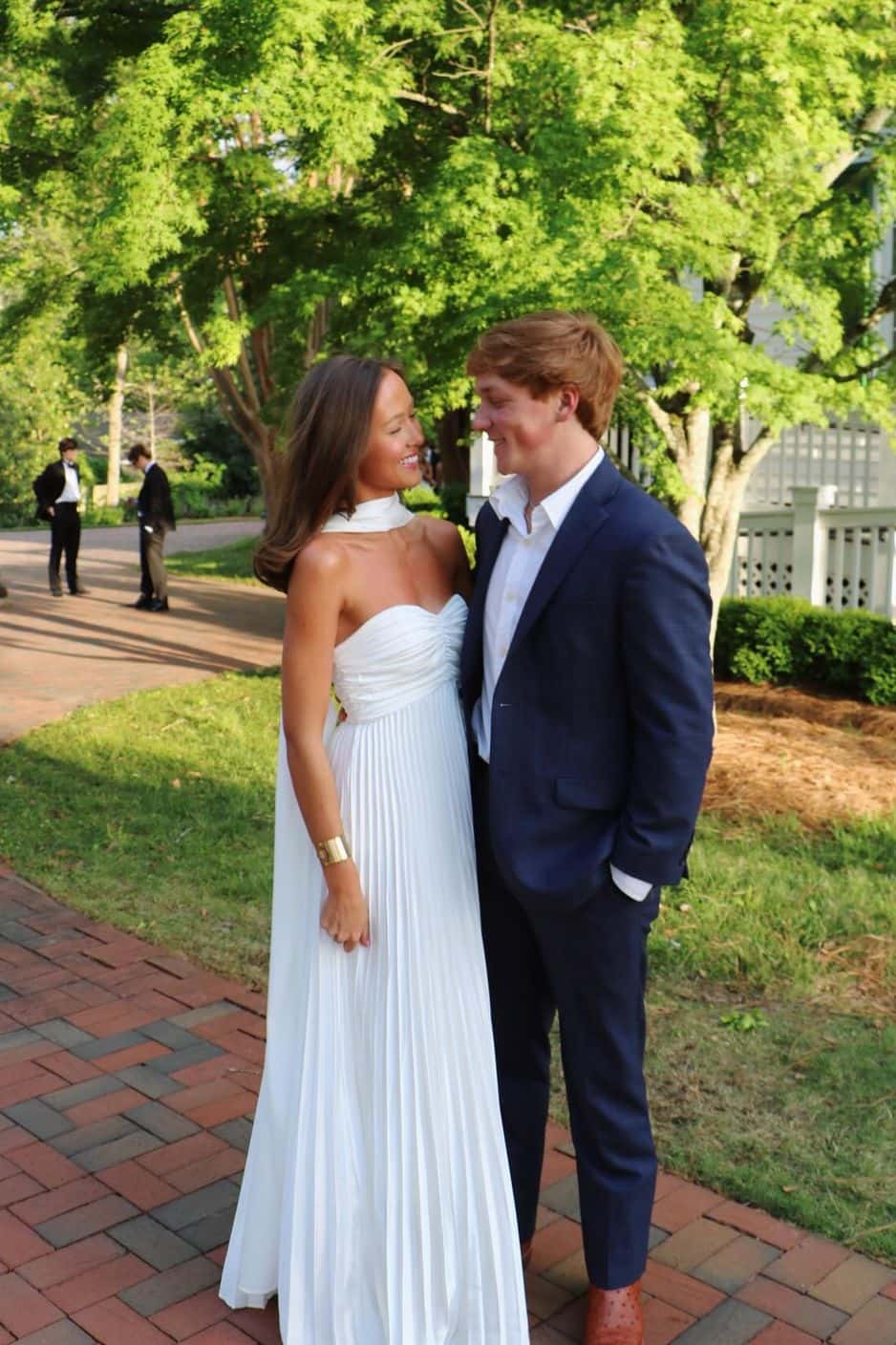 Empire White Pleated Maxi Scarf Dress - Image 3