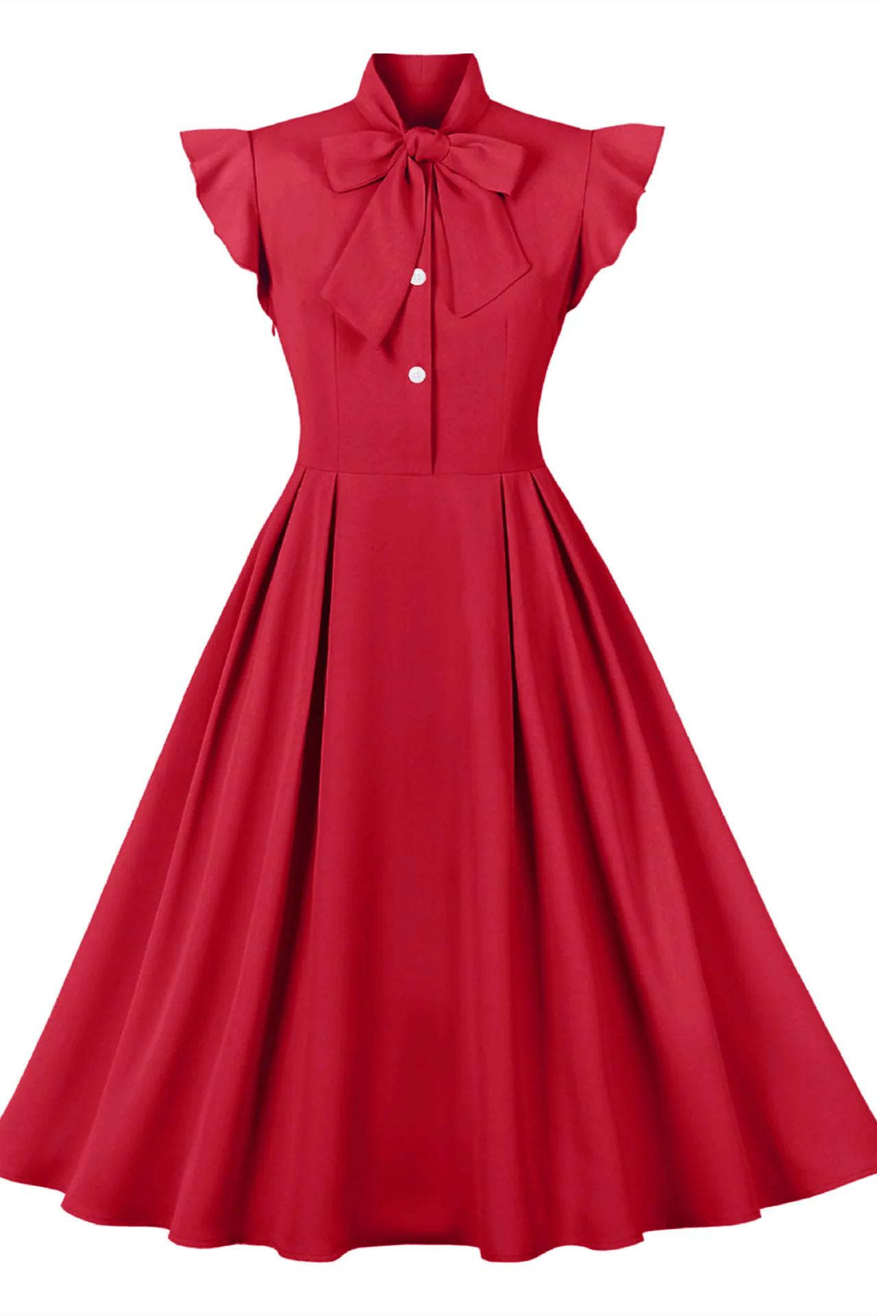 Flare Sleeves Purple Short Dress - Image 11