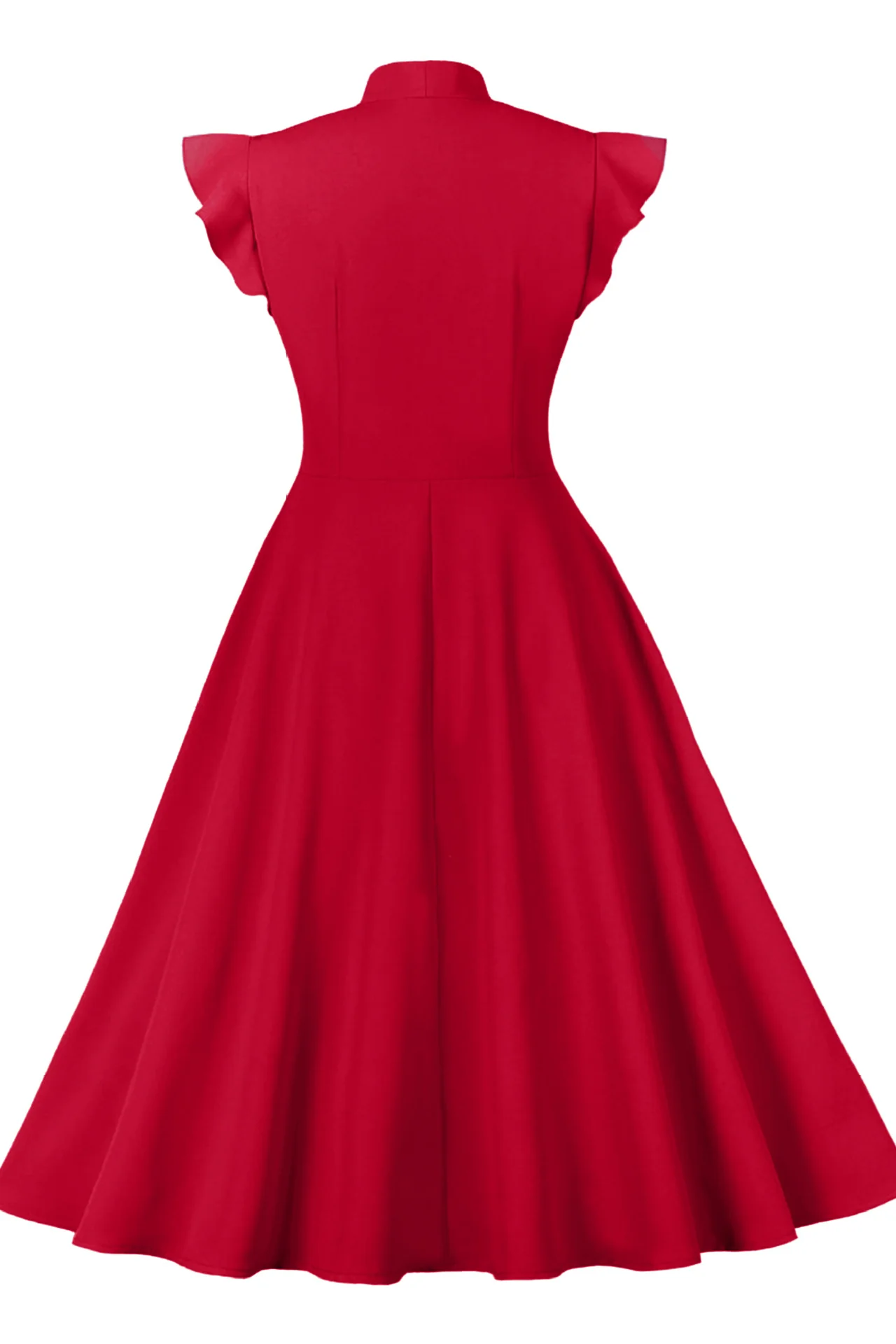 Flare Sleeves Purple Short Dress - Image 12