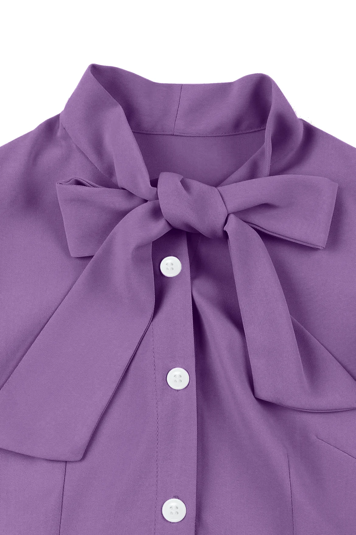 Flare Sleeves Purple Short Dress - Image 3