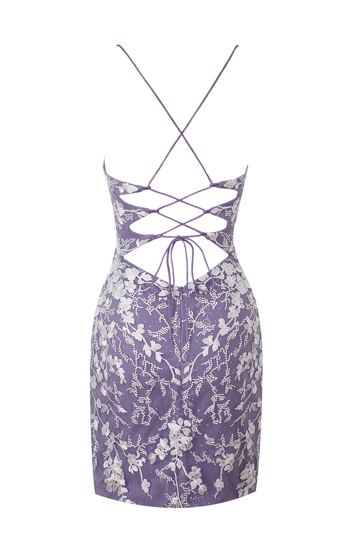 Green and White Floral Tight Mini Dress - Image 5