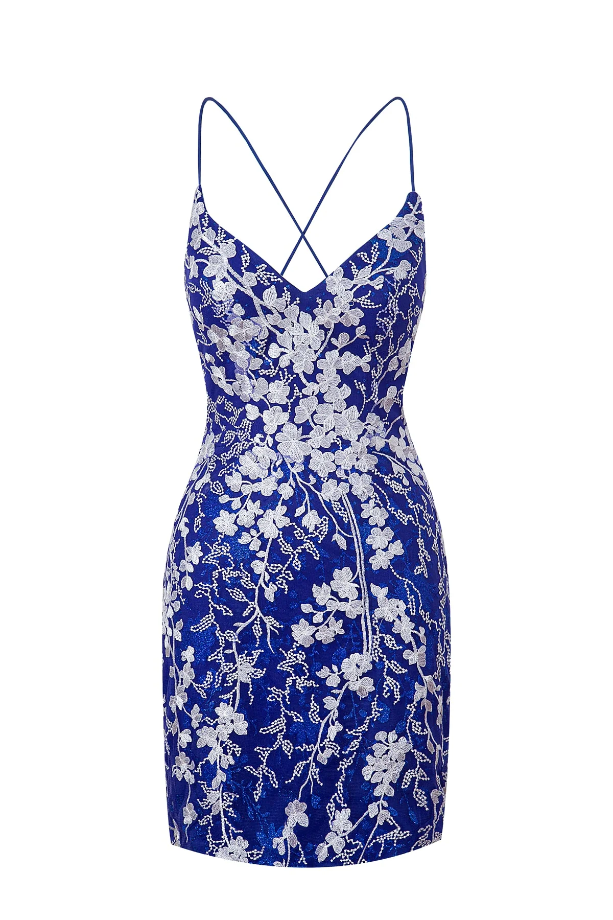 Green and White Floral Tight Mini Dress - Image 6