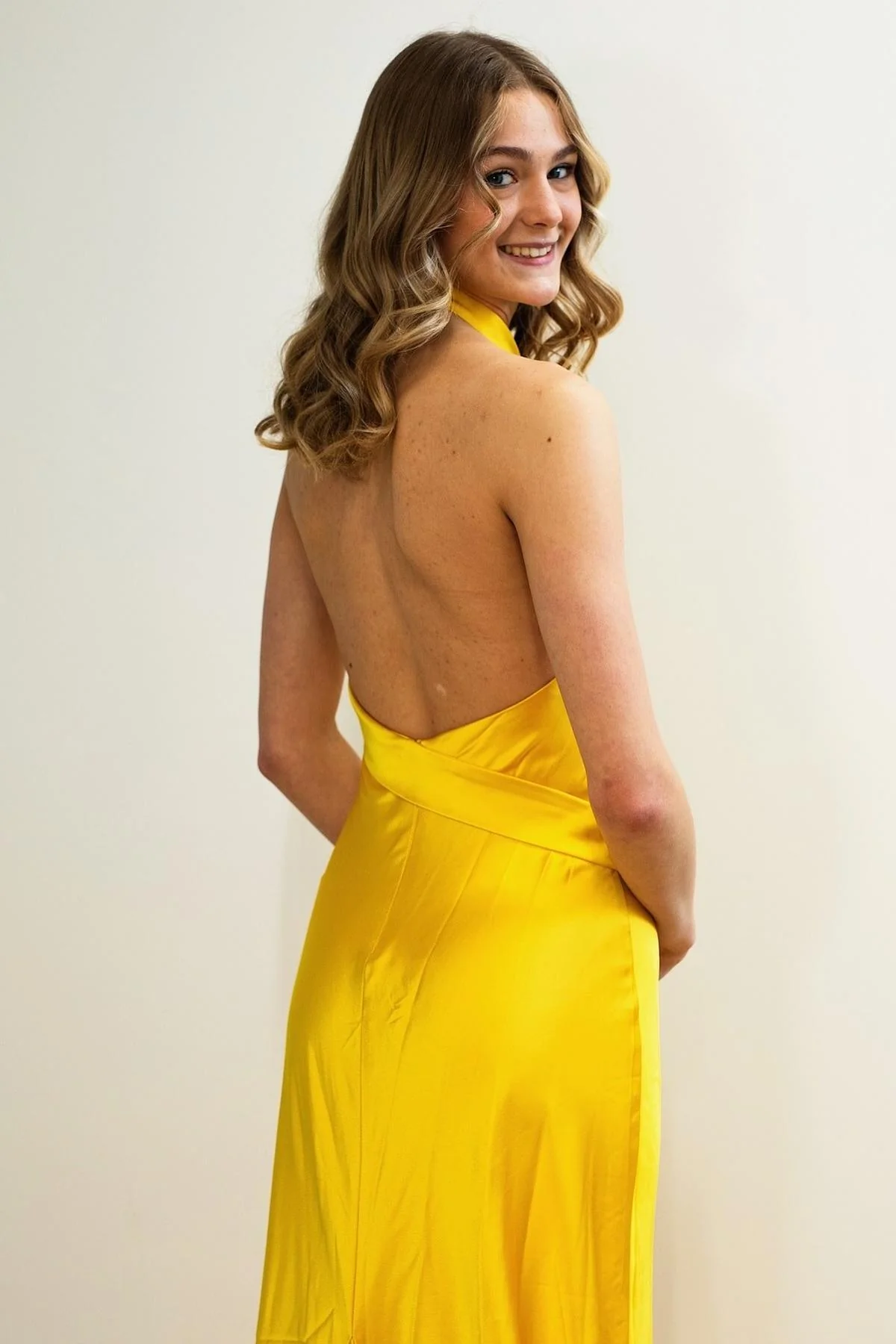 Halter Red Open Back Long Dress with Slit - Image 6