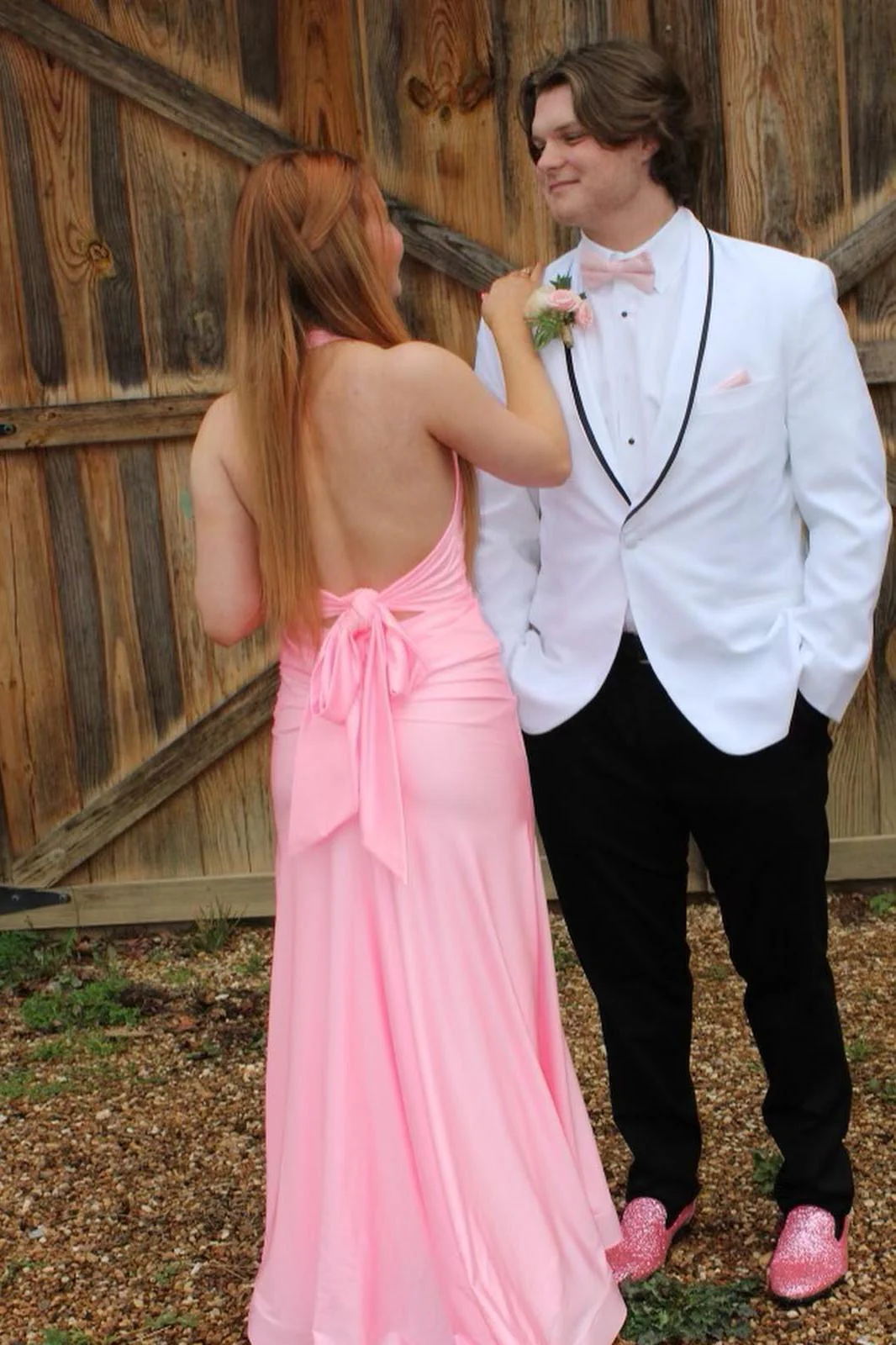 Halter Sage Fitted Long Formal Dress - Image 10