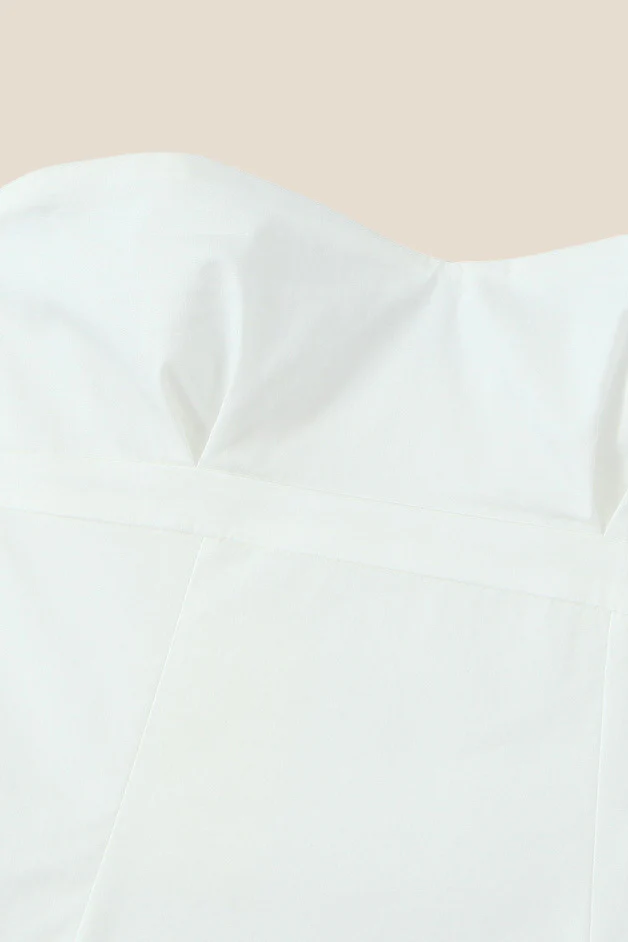 High Waist White Bodycon Short Homecoming Dress - Image 4