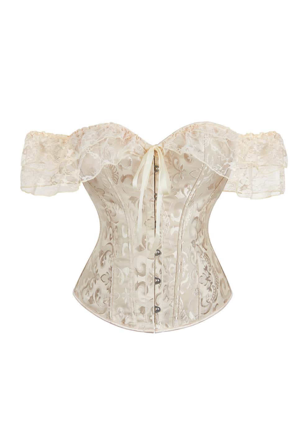 Lace Off the Shoulder Purple Corset - Image 16