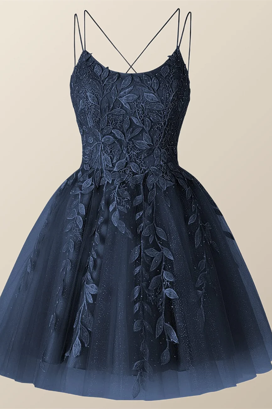 Lavender Appliques A-line Short Princess Dress - Image 5