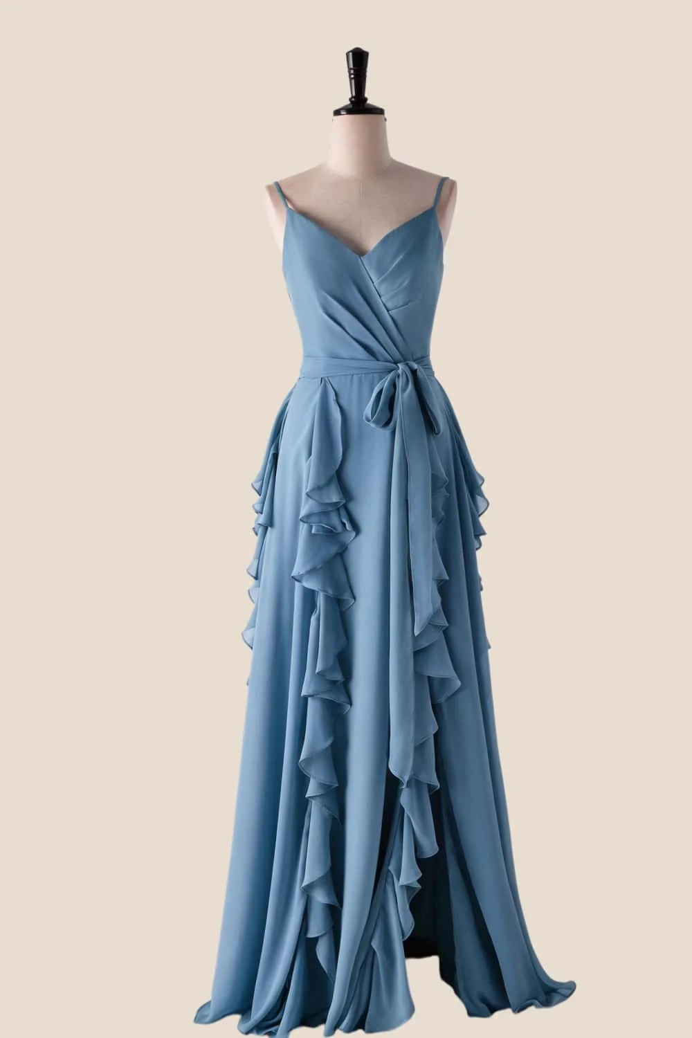Lavender Ruffles Faux Wrap Bridesmaid Dress - Image 10