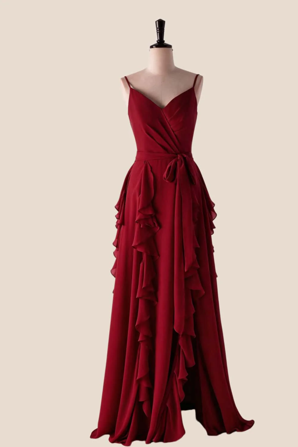 Lavender Ruffles Faux Wrap Bridesmaid Dress - Image 7