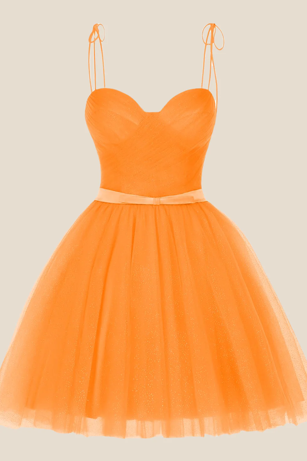 Lavender Sparkle Tulle Short Dress with Belt - Image 8