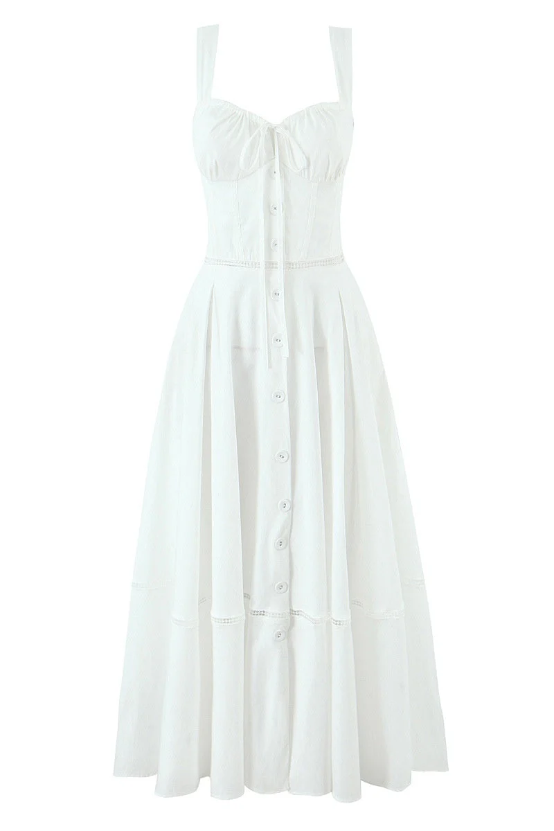 Light Blue Check Pattern A-line Dress - Image 4