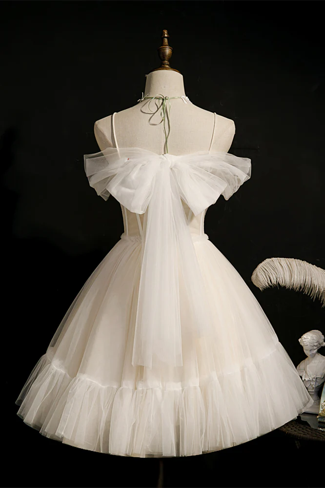 Light Blue Tulle Short A-line Homecoming Dress - Image 8