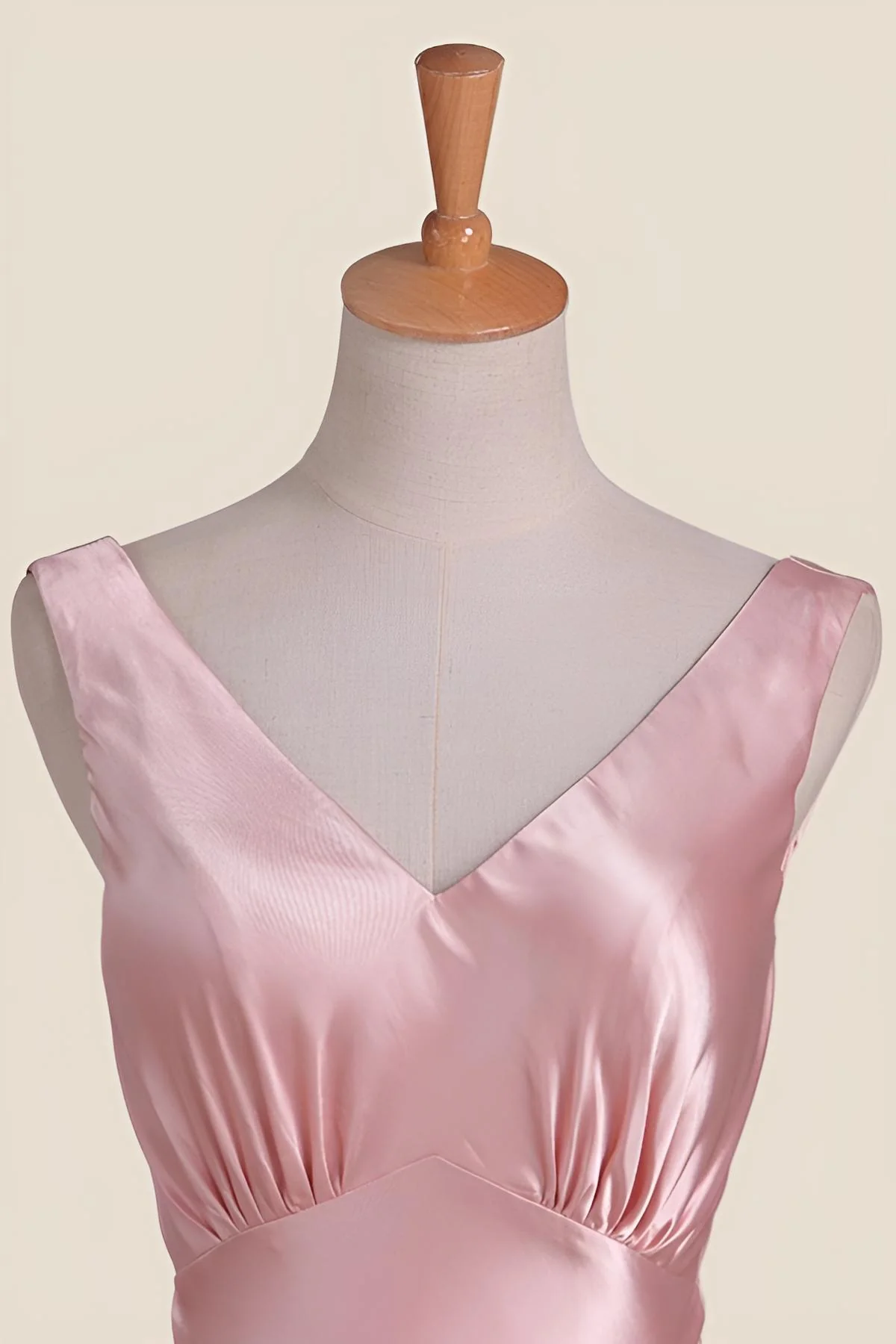 Pink V Neck Sheath Long Party Dress - Image 6