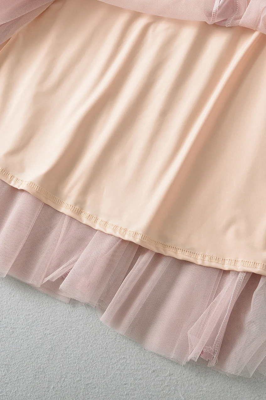 Light Pink Floral Print Mermaid Long Dress - Image 8