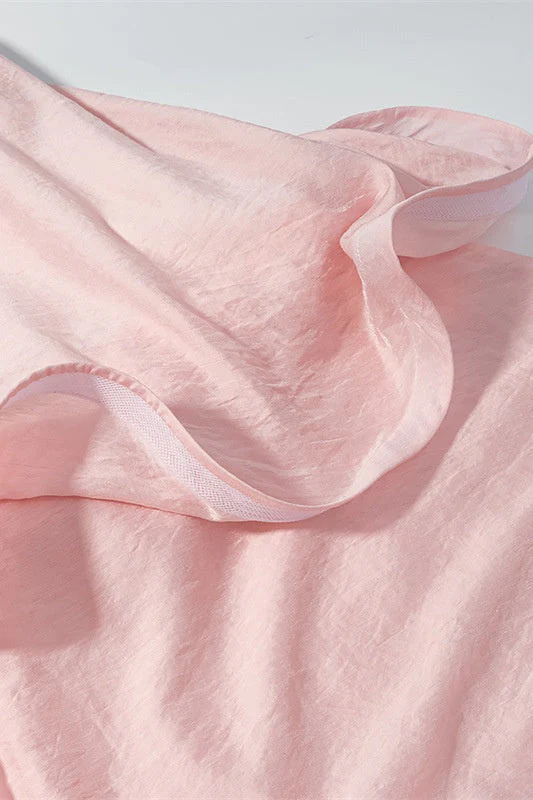 Light Pink Tiered Ruffle A-line Dress - Image 4