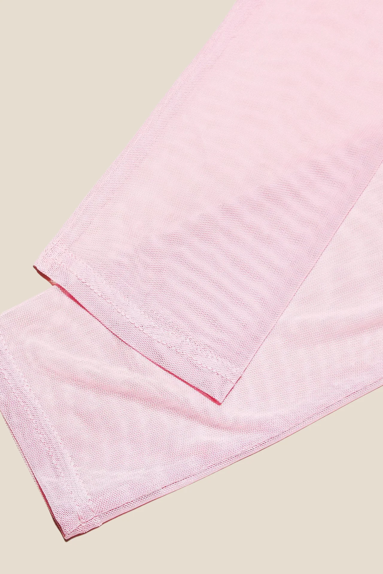Long Sleeves Pink Ruched Long Dress with Slit - Image 5