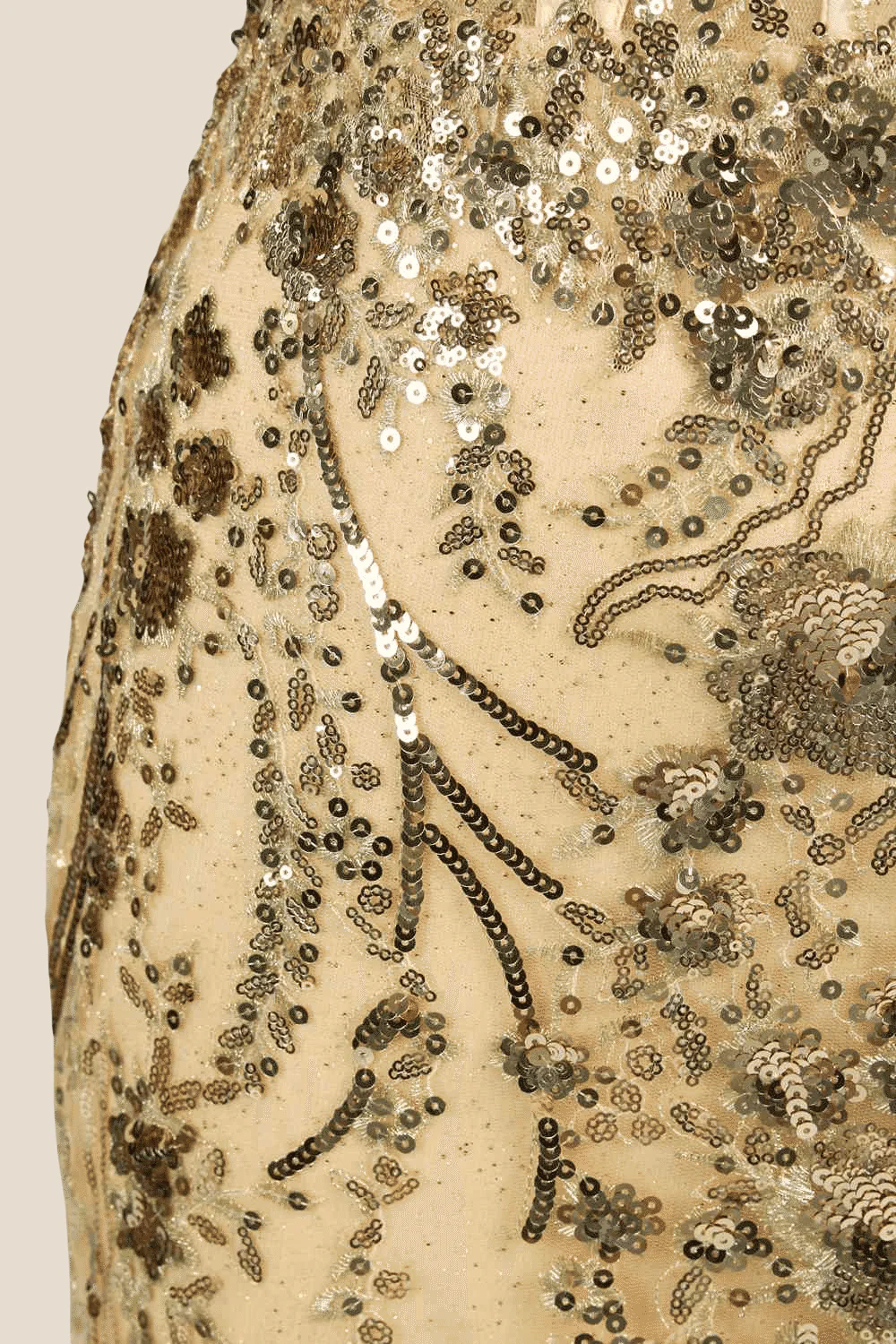 Off the Shoulder Golden Sequin Mermaid Long Dress - Image 8