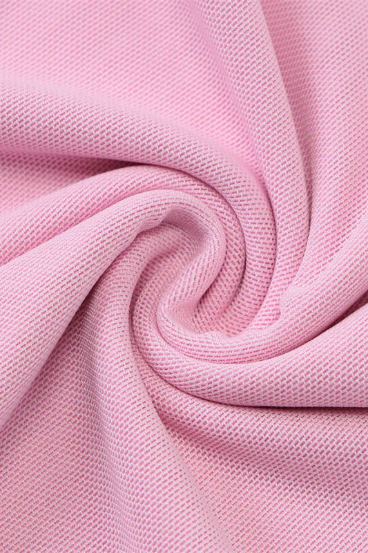 Off the Shoulder Pink Bodycon Short Dress with Ribbon - Image 8