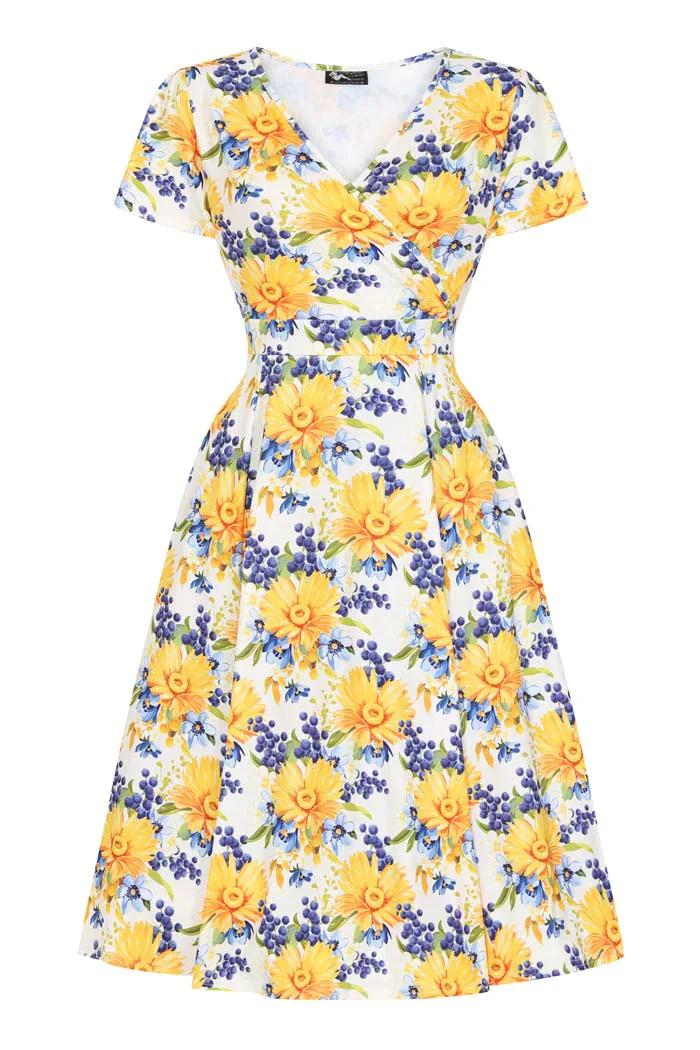 Pink Floral Wrap Dress with Sash - Image 2