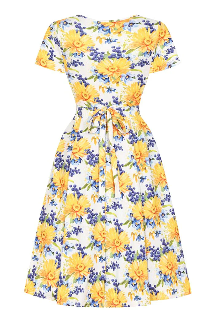 Pink Floral Wrap Dress with Sash - Image 3