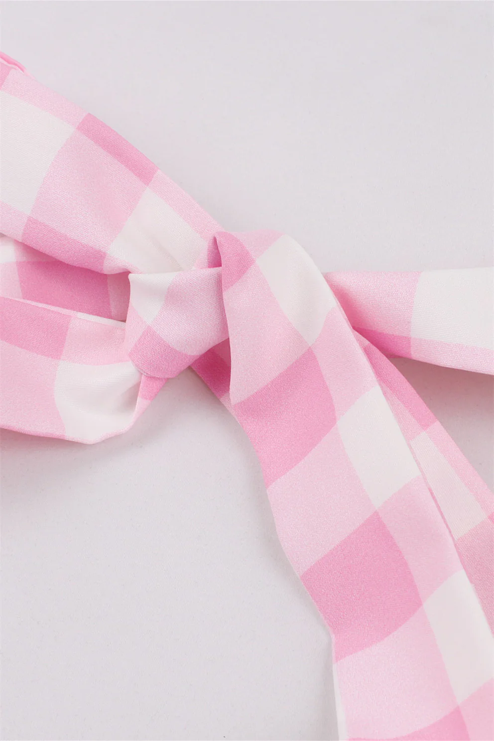 Pink Plaid Straps Barbie Dress - Image 5