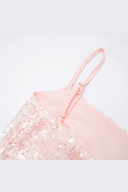 Pink Straps Fitted Ruched Long Dress - Image 6