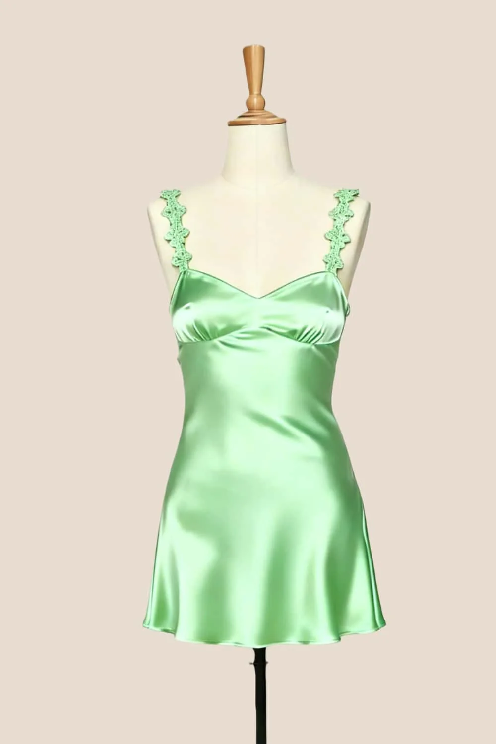 Pink Straps Satin Short Party Dress - Image 10