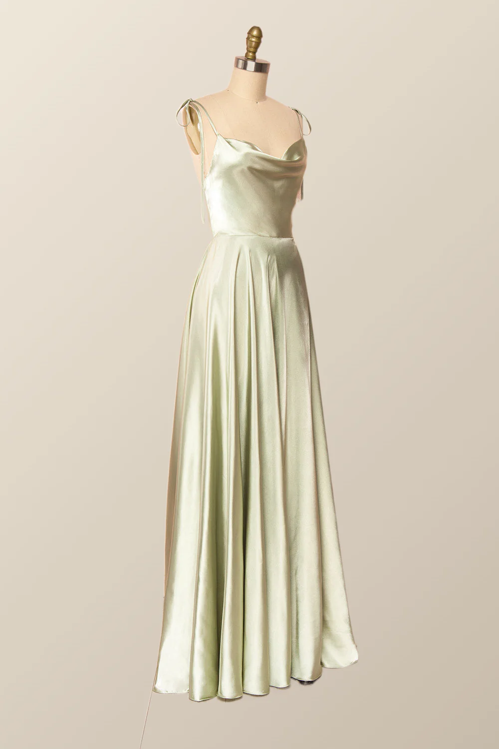 Princess Red A-line Long Dress with Tie Shoulders - Image 11
