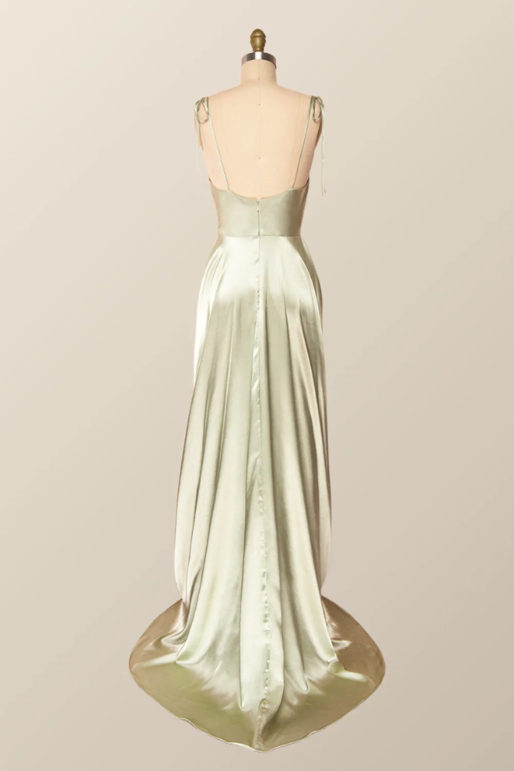 Princess Red A-line Long Dress with Tie Shoulders - Image 12