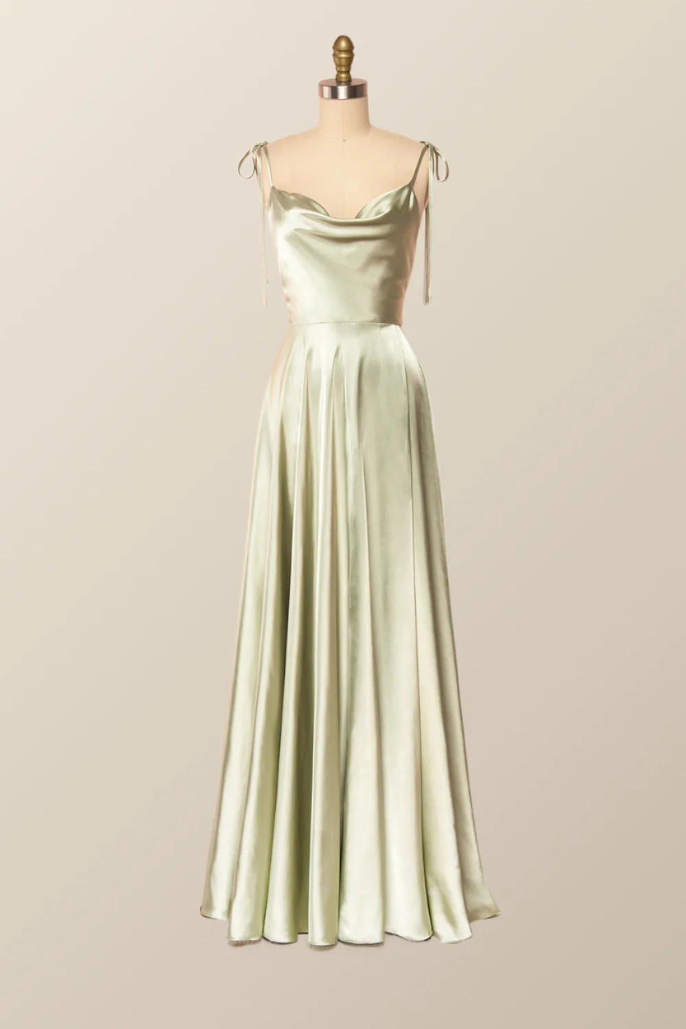 Princess Red A-line Long Dress with Tie Shoulders - Image 13