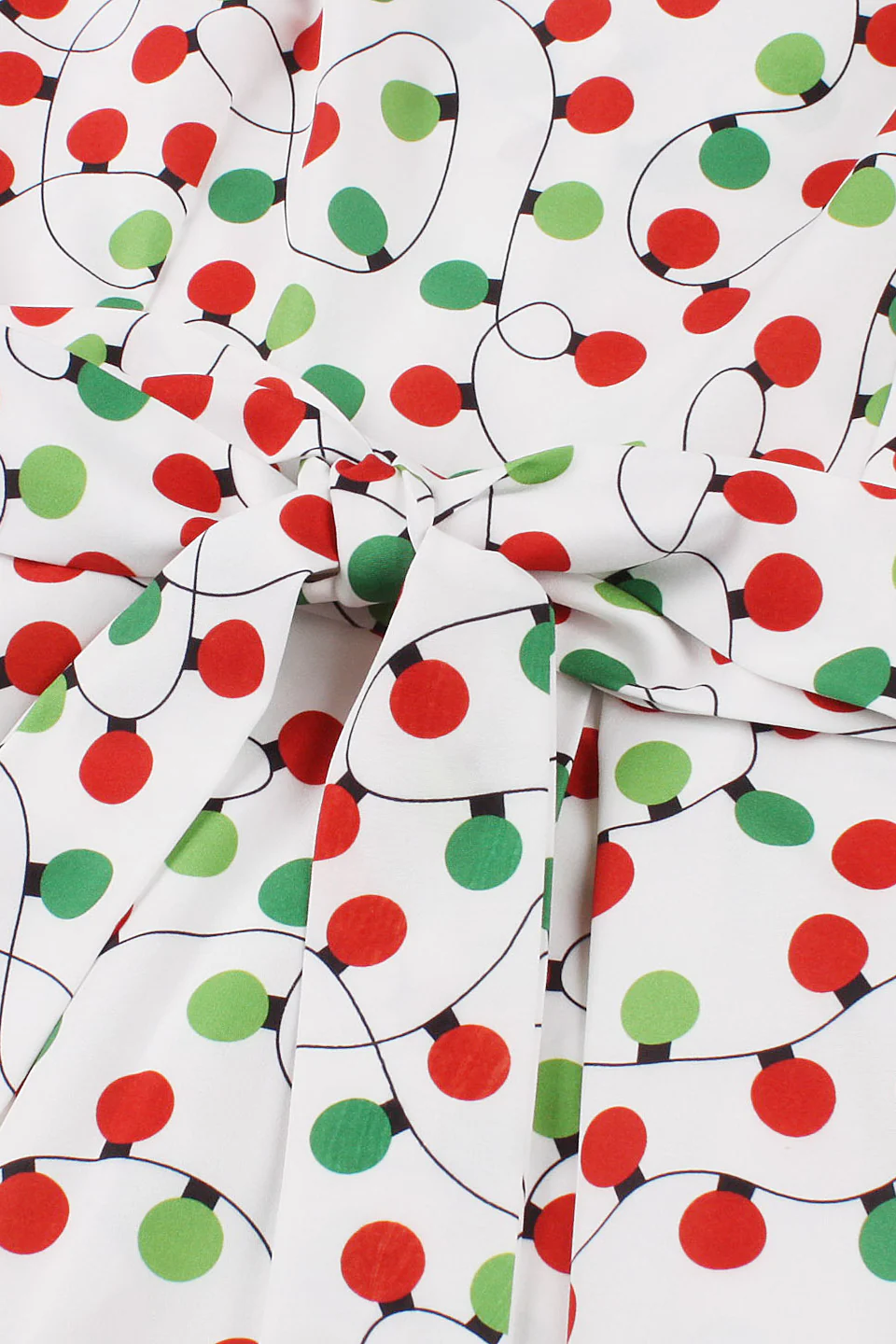 Red and Green Polk Dots A-line Short Dress - Image 3
