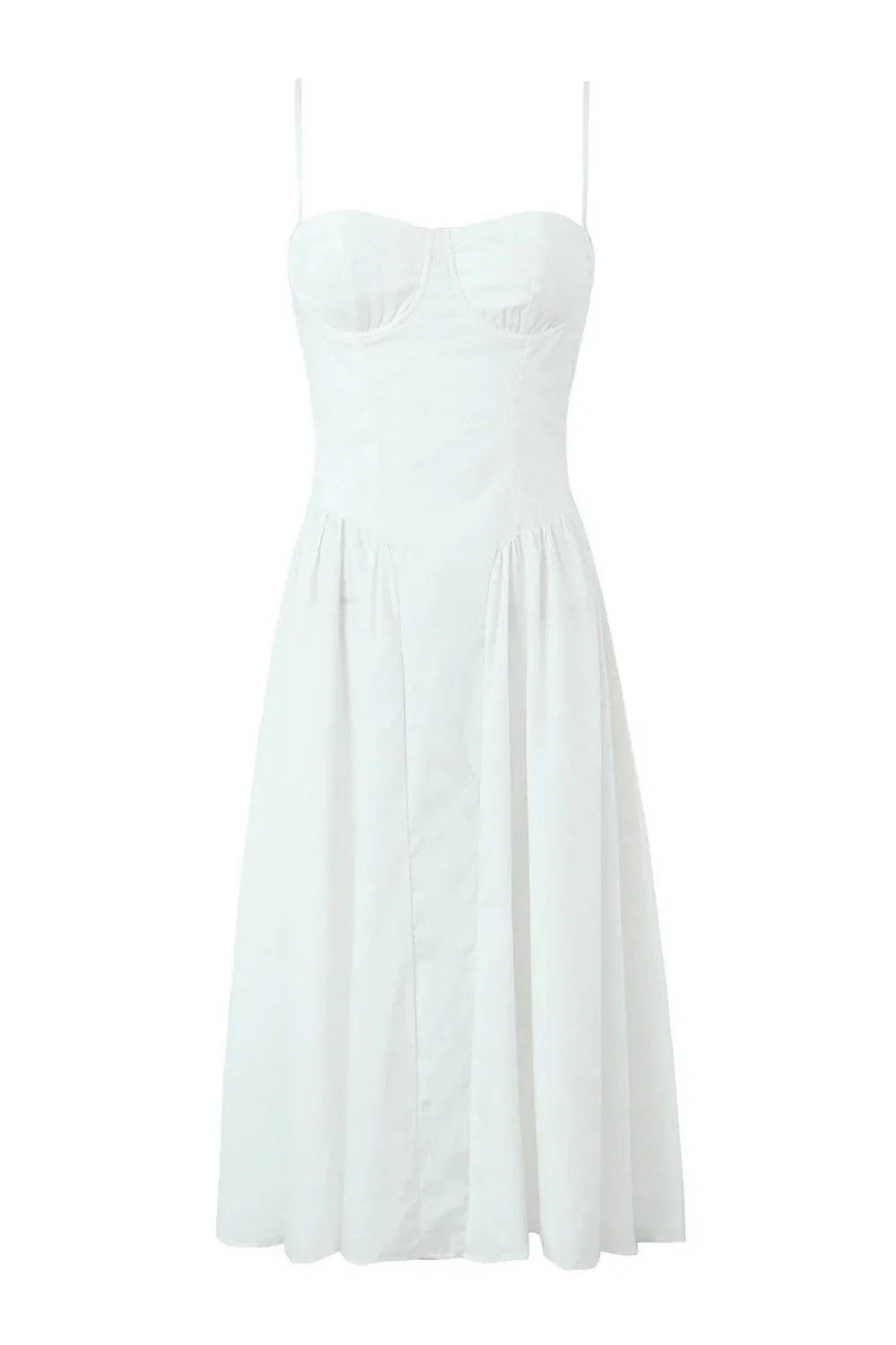 Red Spaghetti Strap Ruched Long Party Dress - Image 4